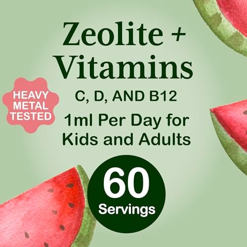 Zeolith Detox für Kinder Liquid Drops – Sanfte tägliche Reinigung & Sprachunterstützung mit methyliertem B12 & Vitamin D – Clinoptilolith-Zeolith-Tropfen zur Entgiftung, 60 ml