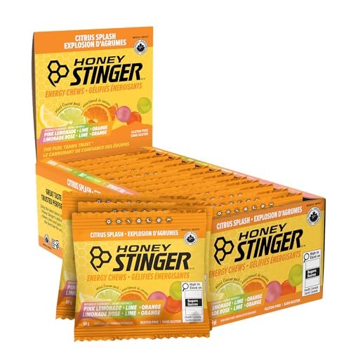 Honey Stinger Organic Citrus Splash Energy Chews – Glutenfrei & Koffeinfrei, für Sport & Performance, 21,6 Unzen (12er-Pack)