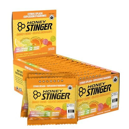 Honey Stinger Organic Citrus Splash Energy Chews – Glutenfrei & Koffeinfrei, für Sport & Performance, 21,6 Unzen (12er-Pack)
