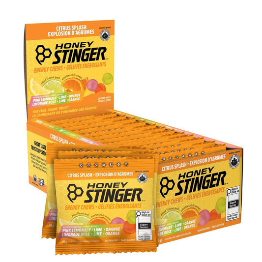 Honey Stinger Organic Citrus Splash Energy Chews – Glutenfrei & Koffeinfrei, für Sport & Performance, 21,6 Unzen (12er-Pack)