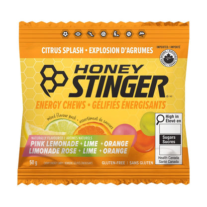 Honey Stinger Organic Citrus Splash Energy Chews – Glutenfrei & Koffeinfrei, für Sport & Performance, 21,6 Unzen (12er-Pack)