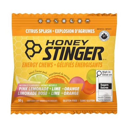 Honey Stinger Organic Citrus Splash Energy Chews – Glutenfrei & Koffeinfrei, für Sport & Performance, 21,6 Unzen (12er-Pack)