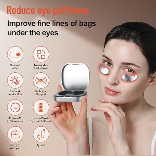 Revita Eyes Rote-Licht-Therapie Augenpads – Tragbare Unteraugen-Massagepads zur Reduzierung von Augenringen und Tränensäcken