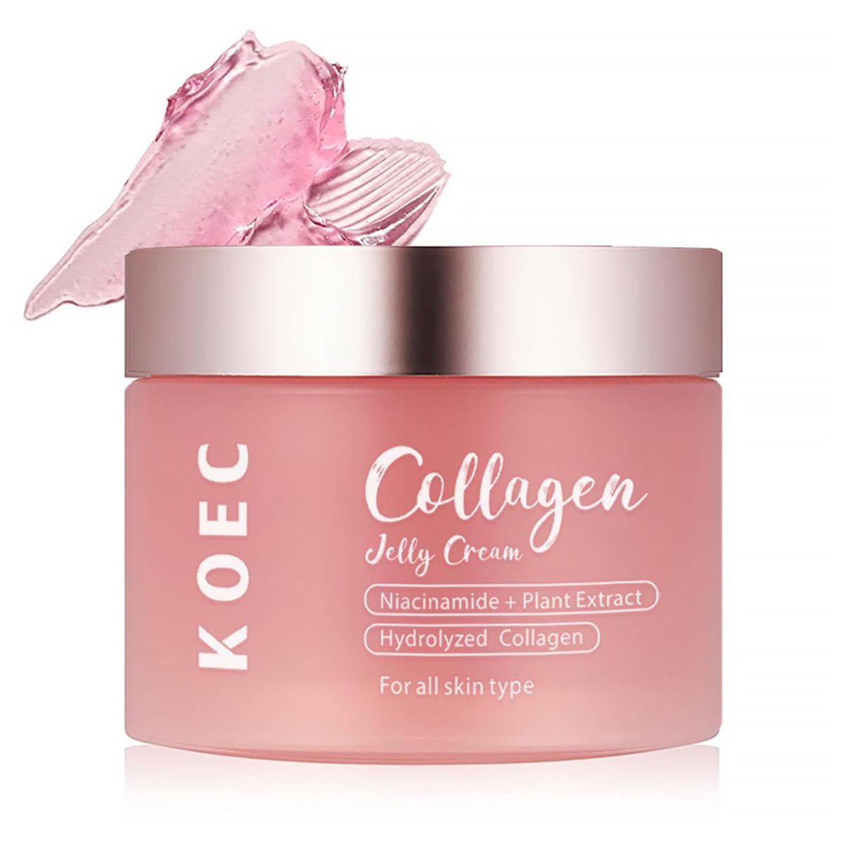 LOYOTICE Collagen Jelly Cream mit Niacinamid & gefriergetrocknetem hydrolysiertem Kollagen – spendet Feuchtigkeit, verbessert Elastizität, reduziert feine Linien & Fältchen, für strahlende Haut (100 ml)