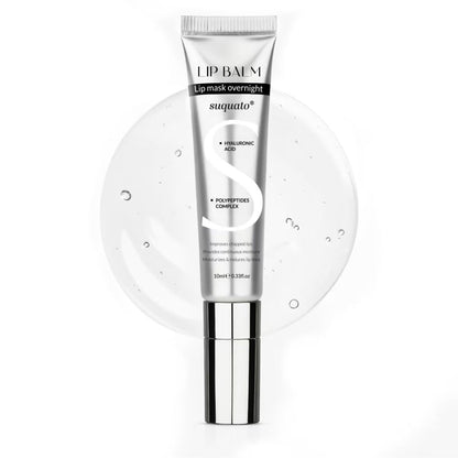 Peptide Lippenbehandlungs-Butterbalsam: Mini-Lippenplumping-Gloss-Set für trockene Pflege mit Hyaluronsäure und Übernachtmaske für strahlende Haut, Reisegröße Nachtfeuchtigkeitsbalsam