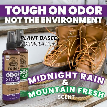 Uncle Todd's Odor Stomp Schuhdeo-Spray 2er-Pack – Bewährter & kraftvoller Enzymspray zur Geruchsbeseitigung in allen Schuhen