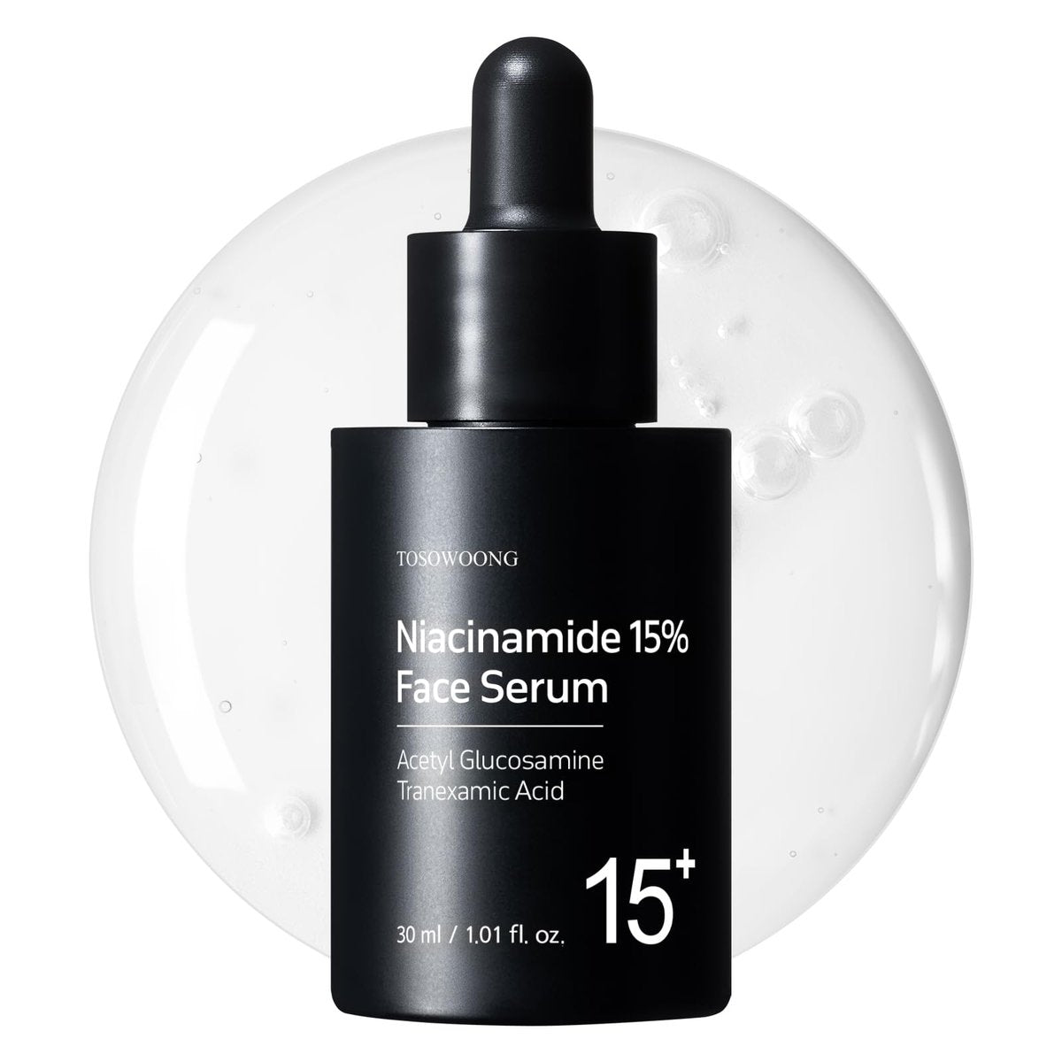 TOSOWOONG Niacinamid 15% Gesichtsserum – 150.100 ppm Niacinamid, Tranexamsäure, Dunkle-Flecken-Korrektur, Glashaut, Strahlender Teint, Porenverfeinerer, Gleichmäßiger Hautton, Koreanische Hautpflege, 30 ml