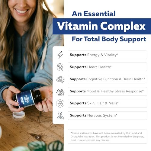 Bioaktiver Vitamin B-Komplex – Blutstrombereit, methylierter B-Komplex mit Methylfolat, 3 bioaktiven Formen von B12, BenfoPure® B1 & Pantesin® B5 – 12 B-Vitamine in klinischen Dosen – 60 Portionen