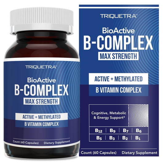 Bioaktiver Vitamin B-Komplex – Blutstrombereit, methylierter B-Komplex mit Methylfolat, 3 bioaktiven Formen von B12, BenfoPure® B1 & Pantesin® B5 – 12 B-Vitamine in klinischen Dosen – 60 Portionen