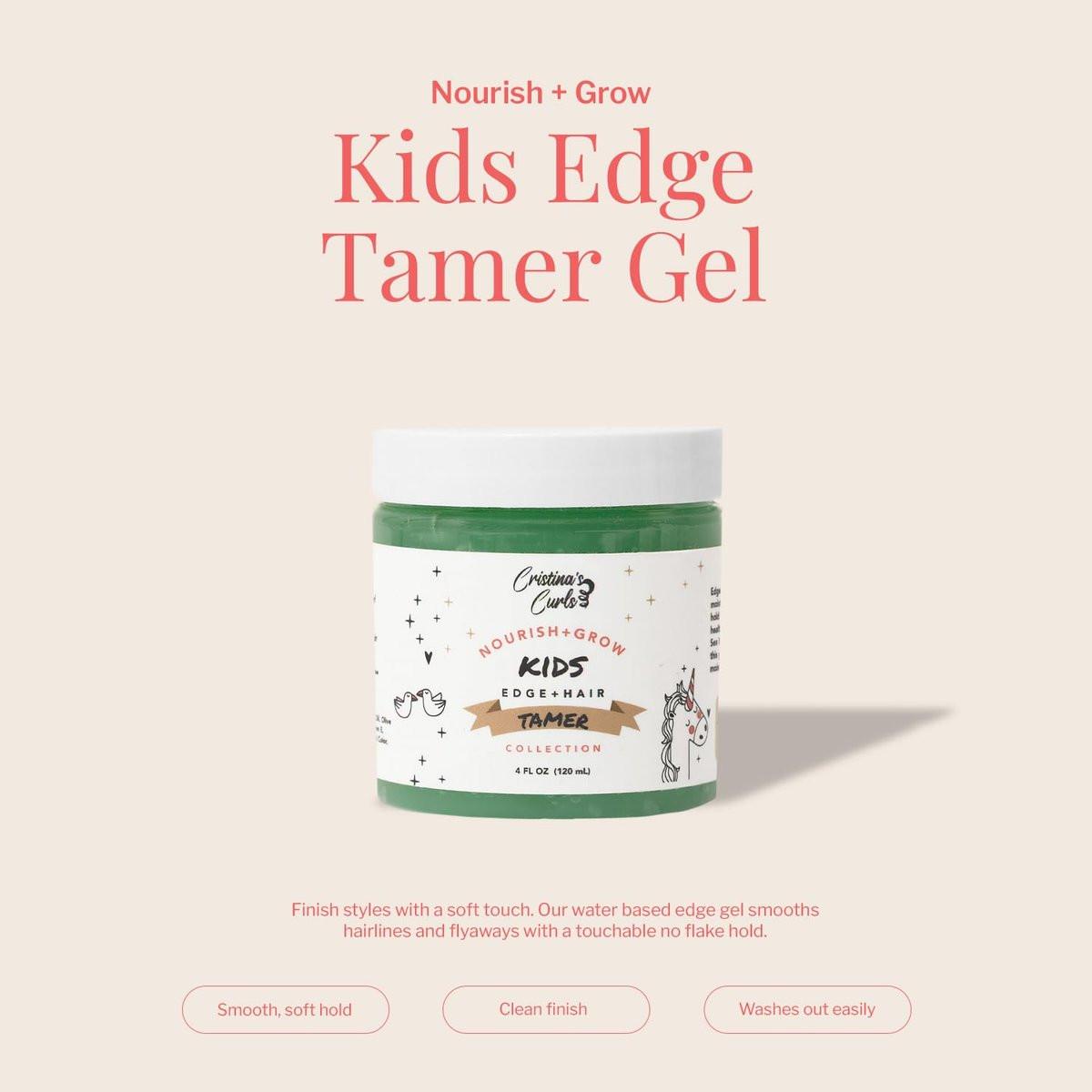 Cristina's Curls Edge Control Gel – Anti-Frizz & Non-Flaking für Locken, Baby Hairs und Flyaways, kindersichere Formel (118 ml)