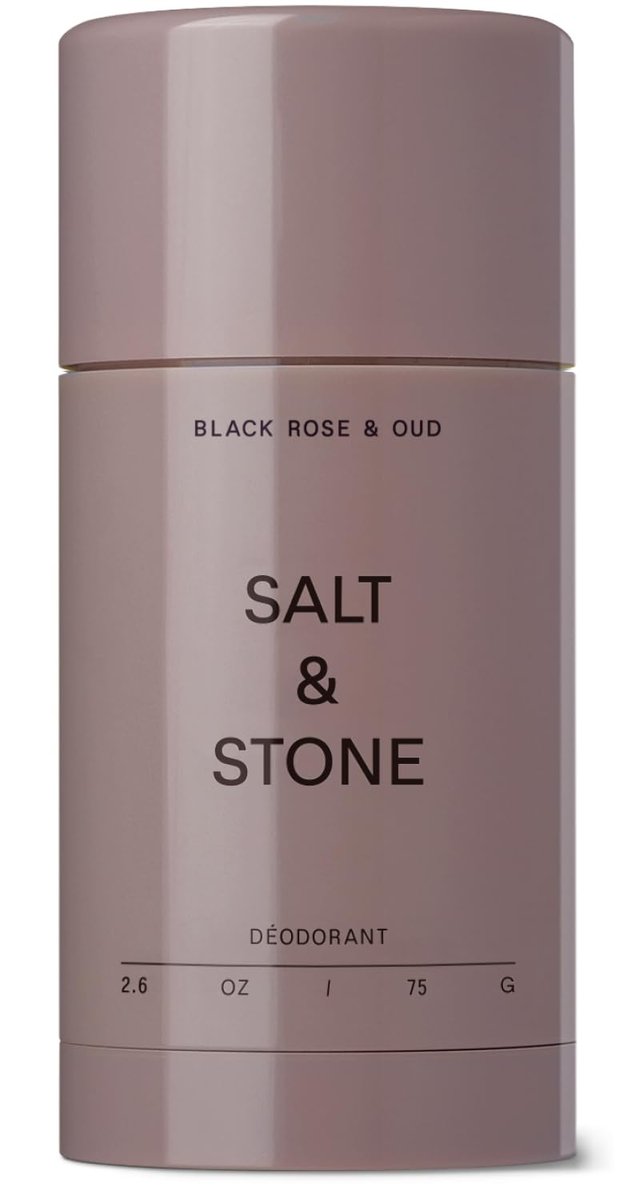 Salt & Stone Deodorant ohne Aluminium | Extra stark 48-Stunden-Schutz für Damen & Herren | Mit Meeresalgenextrakten, Niacinamid & Präbiotika | Schwarze Rose & Oud