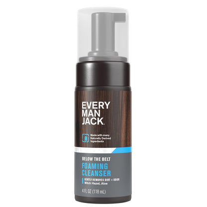 Every Man Jack Herren Schaum-Intimwaschgel – Sanfte Reinigung für den Intimbereich – Mit natürlichen Inhaltsstoffen wie Hamamelis & Aloe Vera – 118 ml (1 Packung)