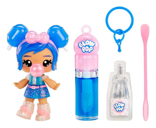 Yummiland x Licensed Sweets Lip Gloss Puppe: Blow Pop mit DIY Lipgloss & abnehmbarem Keychain – Kosmetikspielzeug, Sammlerstück, ab 4 Jahren