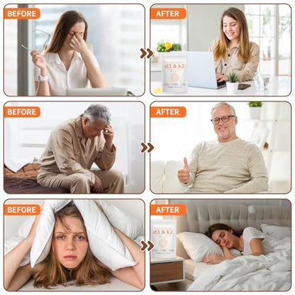 D3 K2 Vitamin 10000 IE - 240 Weichkapseln mit Virgin Kokosöl, 2-in-1 Vitamin D & K Komplex, Immununterstützung und Calciumaufnahme, Knochen- und Herzgesundheit (240 Kapseln, Packung mit 2)