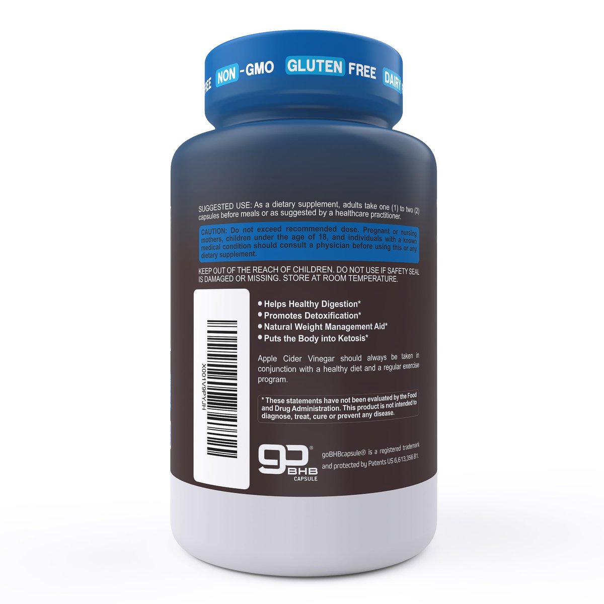 Herbtonics Apfelessig + Keto BHB Kapseln | GLP-1 Unterstützung für Appetit, Heißhunger & Gewichtsmanagement | Stoffwechselunterstützung mit Sättigungsgefühl | 60 Kapseln - 1 Monatsvorrat