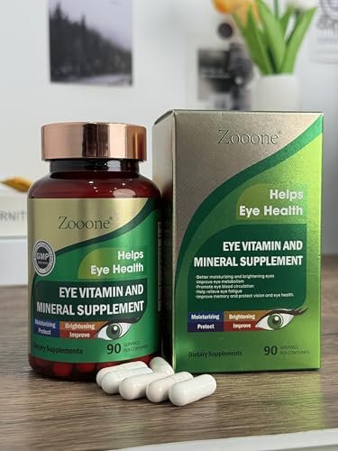 zooone Lutein und Zeaxanthin Augenvitamine – Sehkraft Unterstützung mit Vitamin C, E, Zink, Kupfer – 90 Kapseln für Erwachsene und Senioren
