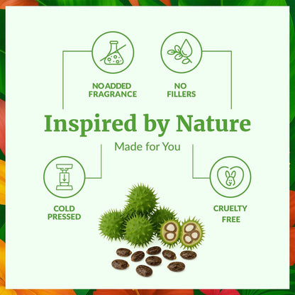 SVA Castor Seed Oil Organic - 16 Fl Oz – 100% Natürliches kaltgepresstes Bio-Rizinusöl für Gesicht, Hautpflege, Haarpflege, Kopfhautmassage & Körpermassage mit Pumpe