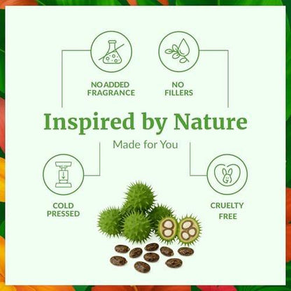 SVA Castor Seed Oil Organic - 16 Fl Oz – 100% Natürliches kaltgepresstes Bio-Rizinusöl für Gesicht, Hautpflege, Haarpflege, Kopfhautmassage & Körpermassage mit Pumpe