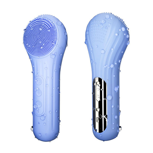 5 Modi Silikon-Gesichtsreiniger, wasserdichter Gesichtspeeling für Männer & Frauen, wiederaufladbare elektrische Gesichtsreinigungsbürste für Tiefenreinigung, Peeling, Massage (Blau)