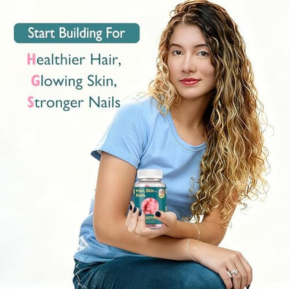 Ficpoud Biotin Gummis für Haare, Haut und Nägel – Vegan, 60 Stück, 30-Tage-Vorrat