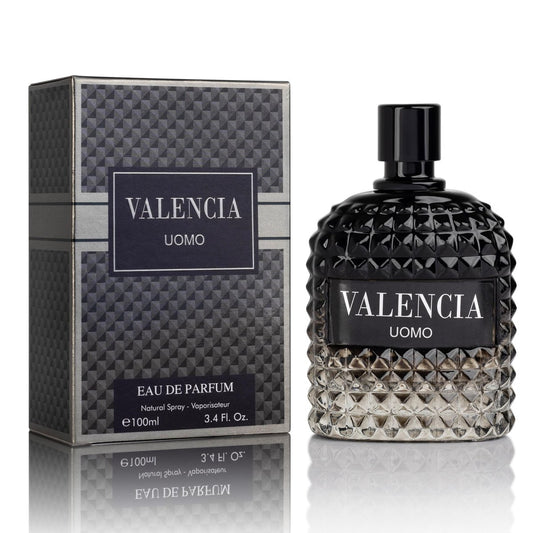 Valencia UOMO for Men Eau De Parfum - Holzig-aromatischer Duft mit floraler Note und mineralischen Akkorden - 100 ml