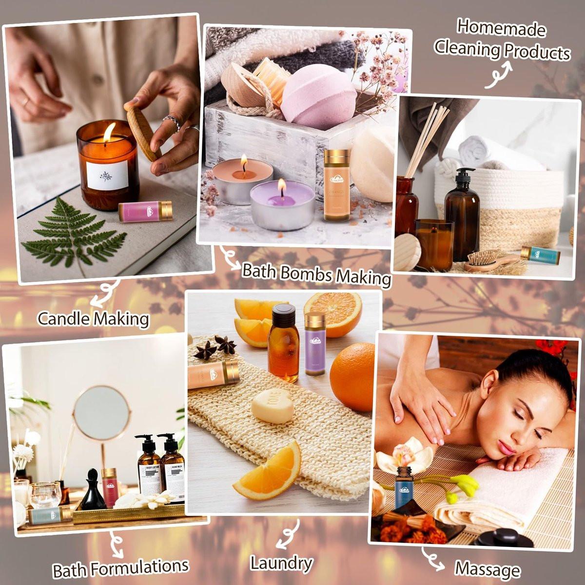 14-teiliges Duft-Essential-Öl-Set – Aromatherapie-Öle für Haut, Diffuser, Haushalt, Luftbefeuchter, Wäsche, Kerzenherstellung – Teebaum, Sandelholz, Lavendel, Vanille, Eukalyptus und mehr (je 5 ml)