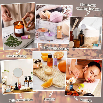 14-teiliges Duft-Essential-Öl-Set – Aromatherapie-Öle für Haut, Diffuser, Haushalt, Luftbefeuchter, Wäsche, Kerzenherstellung – Teebaum, Sandelholz, Lavendel, Vanille, Eukalyptus und mehr (je 5 ml)