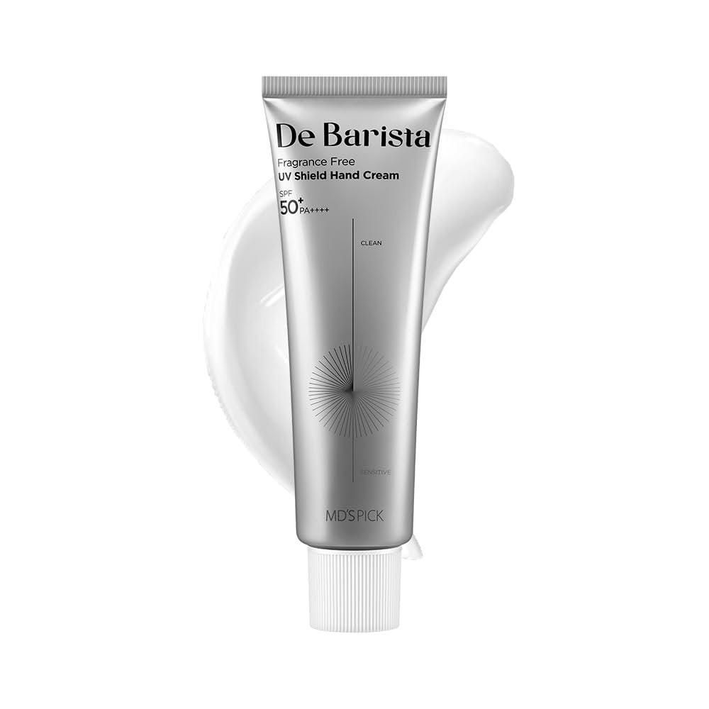 MD'S PICK De Barista Sun Shield Handcreme SPF50+/PA++++ 50g – UV-Schutz, Duftfrei, Vegan & Leichte Handfeuchtigkeitscreme