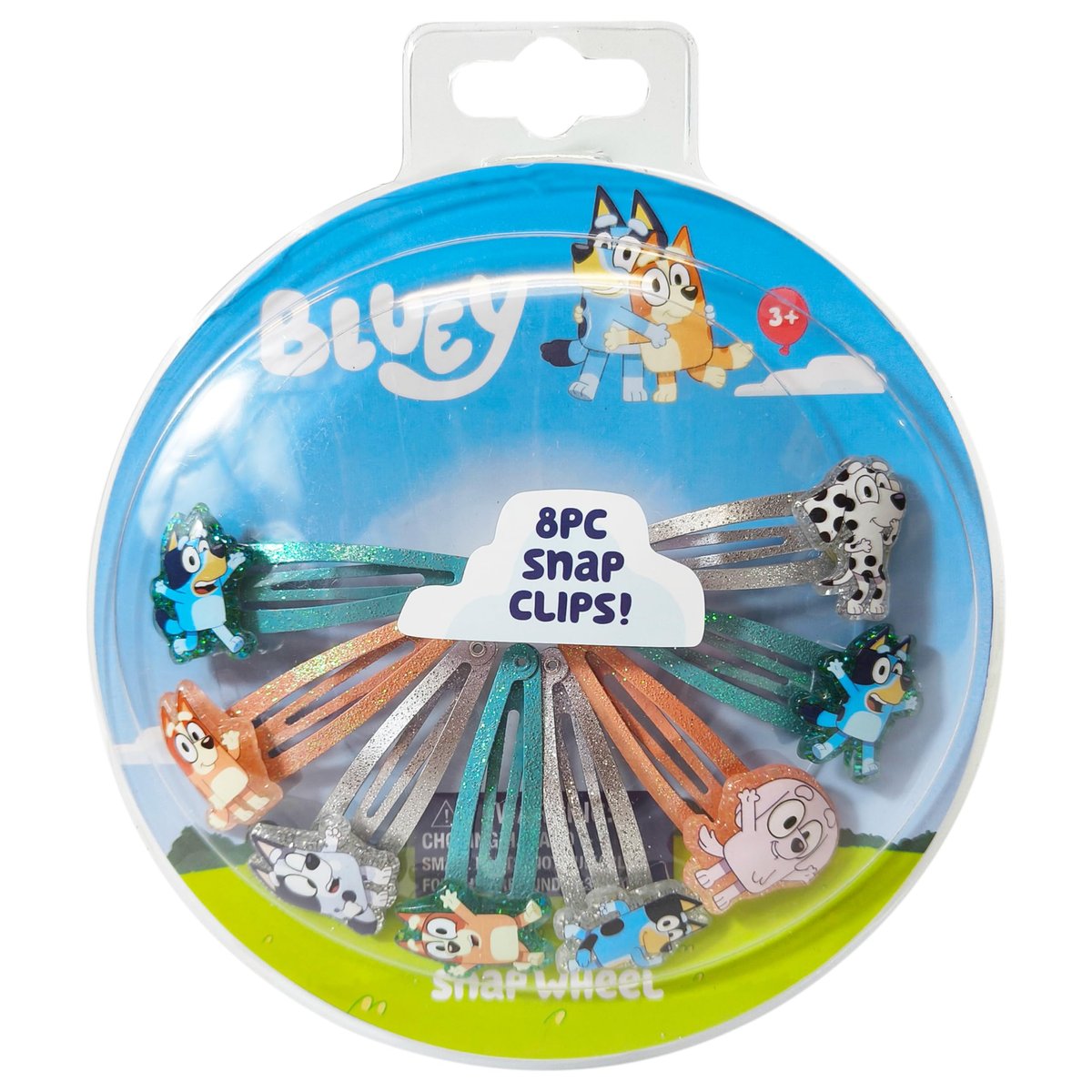 LUV HER Bluey Haarspangen für Mädchen – 8er-Pack bunte Snap Clips ab 3 Jahren