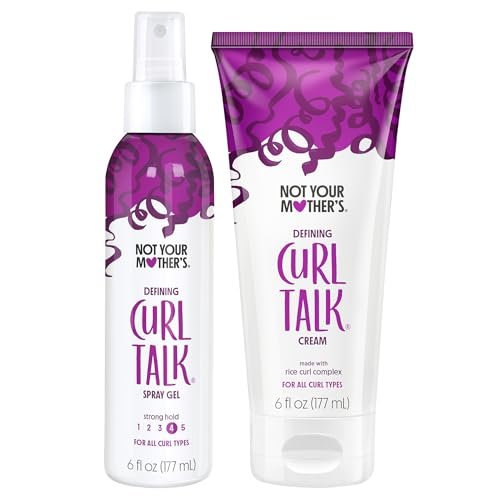 Not Your Mother's Curl Talk Defining Spray Gel und Defining Cream (2er-Pack) - Mit Rice Curl Complex - Für alle lockigen Haartypen