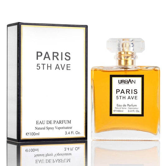 URBAN COLLECTION Paris 5th Avenue für Damen Eau de Parfum – Elegantes 100 ml Parfüm mit Aldehyden, Neroli, Ylang Ylang, Bergamotte & Pfirsich – Basisnoten aus Vetiver, Patschuli, Eichenmoos, Sandelholz & Vanille