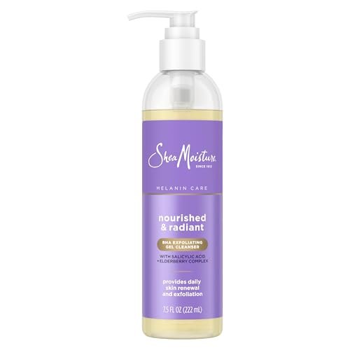 SheaMoisture Radiance BHA Exfoliating Gel Cleanser – Nourished & Radiant, tägliche Hauterneuerung für verbesserte Ausstrahlung und Ebenmäßigkeit, 222 ml