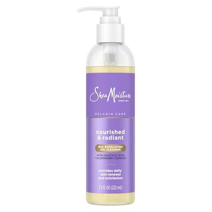 SheaMoisture Radiance BHA Exfoliating Gel Cleanser – Nourished & Radiant, tägliche Hauterneuerung für verbesserte Ausstrahlung und Ebenmäßigkeit, 222 ml