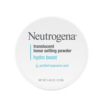 Neutrogena Hydro Boost Translucent Loose Setting Powder mit Hyaluronsäure für glatte Haut, kaschiert Unreinheiten und fixiert Make-up, leichter Gesichtspuder, 12,5 g