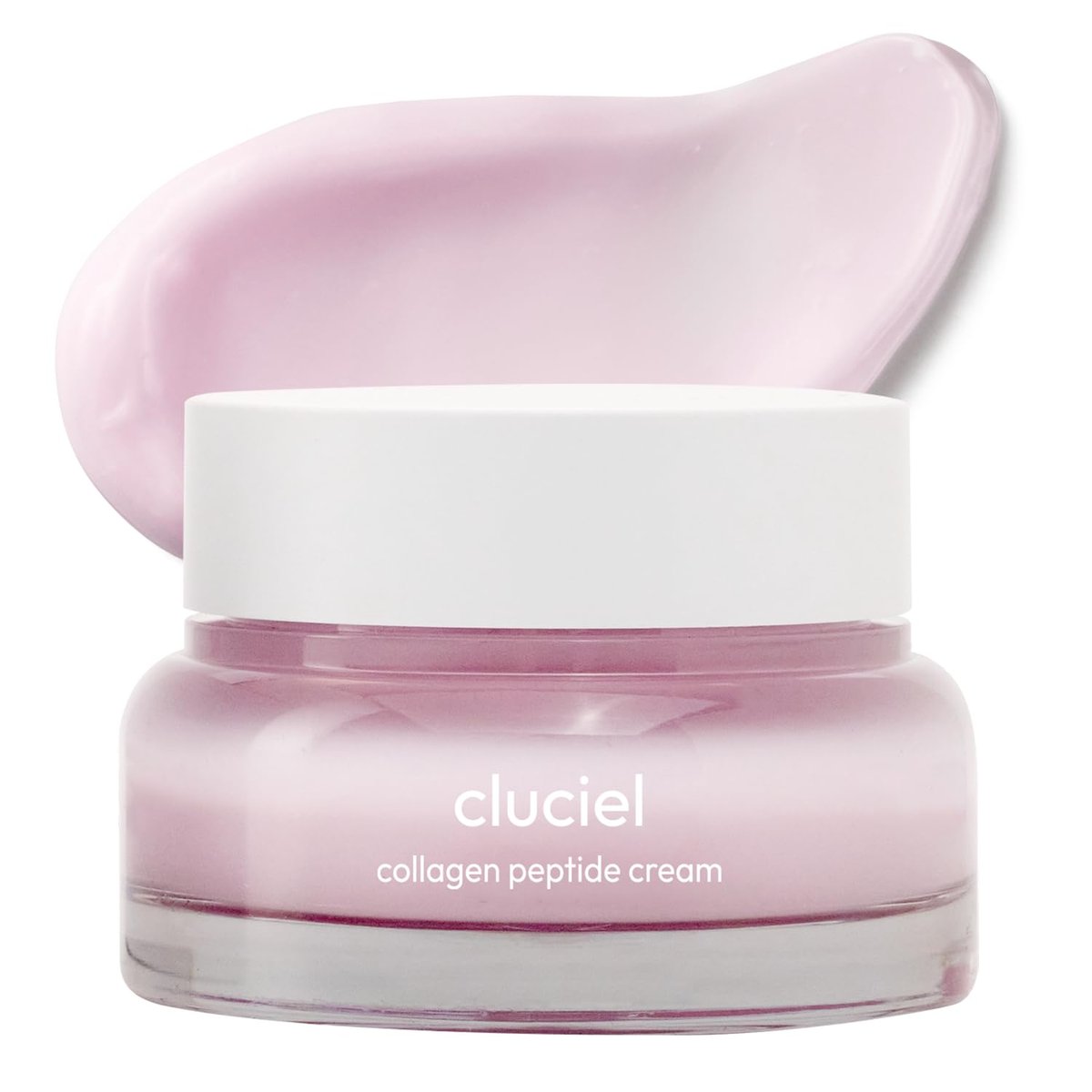 cluciel Collagen Peptid Creme – Tägliche All-in-One Feuchtigkeitspflege für Glasglanz, dunkle Flecken, Porenpflege, 24h Leuchten & klare Haut, koreanische vegane Hautpflege für alle Hauttypen, 1,69 fl.oz
