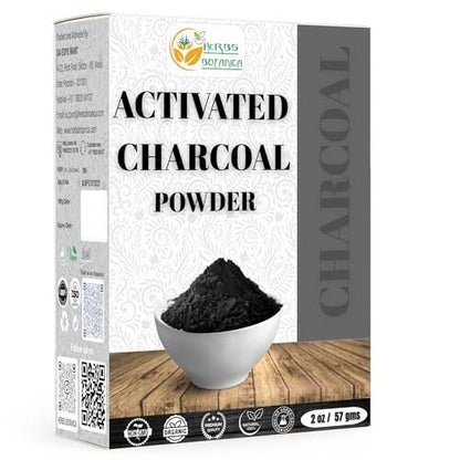 Herbs Botanica Aktivkohlepulver 100 % Lebensmittelqualität aus Bambus – 57 g für Backen, Seifenherstellung, Gesichtsmasken & DIY Hautpflege
