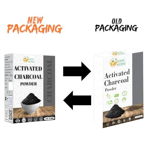 Herbs Botanica Aktivkohlepulver 100 % Lebensmittelqualität aus Bambus – 57 g für Backen, Seifenherstellung, Gesichtsmasken & DIY Hautpflege