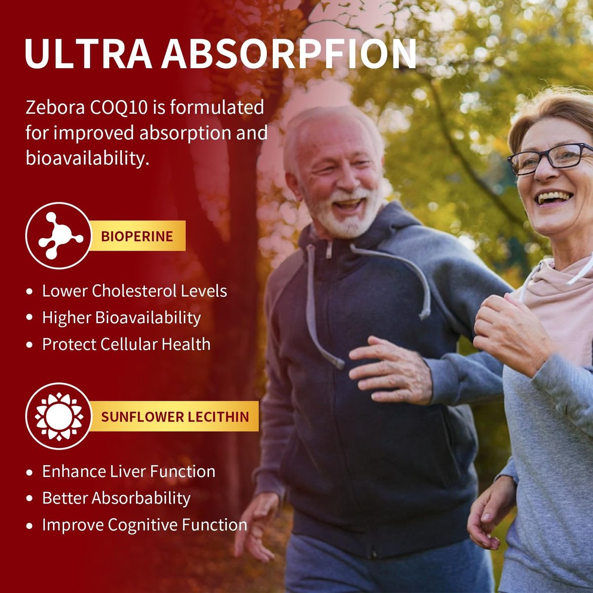 ZEBORA CoQ10 600 mg Weichkapseln - Hochdosiertes Coenzym Q10 mit PQQ, Omega-3 & BioPerin - Hochabsorbierbares CoQ10 Antioxidans für Herzgesundheit & Energieproduktion, 120 Weichkapseln