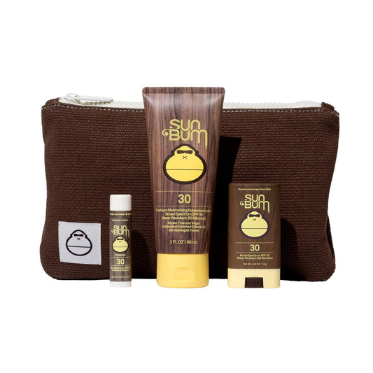 Sun Bum Road Tripper - Reisegröße Sonnenschutz-Set mit Sonnencreme Lotion, Gesichtsstick und Lippenbalsam - SPF 30 Breitband UVA/UVB-Schutz - Hawaii 104 Act konform - TSA-freundlich