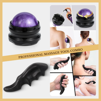 Pjordo 3er-Pack Massageöl für Massagetherapie, Lavendelöl zur Entspannung, Arnikaöl gegen Muskelkater & Cellulite-Massageöl, mit Massageroller & Daumenschoner, Massage-Set für Ihn und Sie