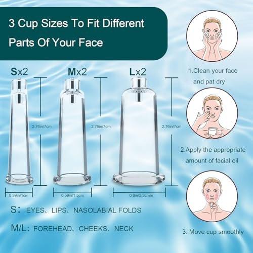 Elektrisches Gesichts-Cupping-Set für das Gesicht mit Doppelbecher-Nutzung – 3-in-1 Gesichts-Cupping, Gua Sha & Massage-Tools für die Hautpflege – Multifunktionaler Gesichts-, Hals- und Augen-Cupping-Massagegerät gegen Falten, 3 Modi, 9 Stufen