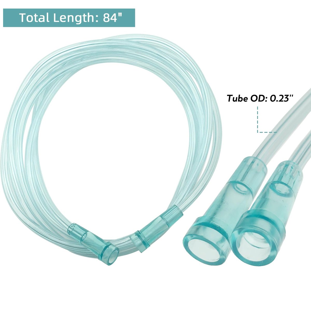 DWCHECK 3er-Pack Sauerstoffmaske für Erwachsene mit 7 Fuß Schlauch, verstellbarem elastischem Band, DEHP-frei und latexfrei – Erwachsene Standardgröße L, Grün