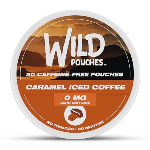 Wild 0mg Nikotinfreie Beutel ohne Koffein Karamell Kaffee – 20 koffeinfreie Beutel