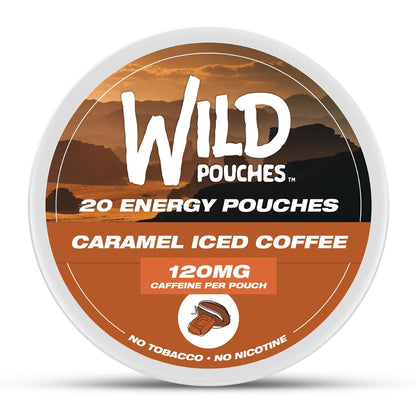 Wild 120mg Koffein-Pouches Nikotinfrei Karamell-Kaffee - 20 Energy Pouches - Koffein-Pouch