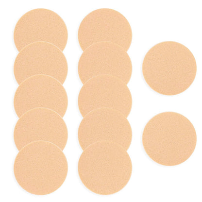 12 Stück runde Make-up-Schwämme für Foundation, Puderpuff, Kosmetikschwamm, runder Schaumstoffpad, Puder (Hautfarbe)