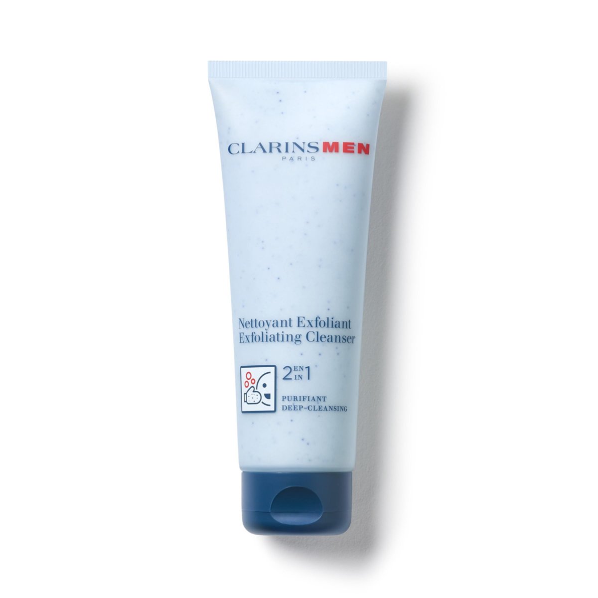 CLARINSMEN Reinigendes Peeling für Männer | Gesichtsreinigung & Peeling in einem | Tiefenreinigend für unreine Haut & verstopfte Poren | Mit Salicylsäure | Alle Hauttypen | 125 ml