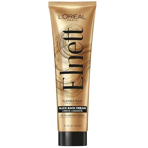 L'Oreal Paris Elnett Slick Back Styling Cream – Anti-Frizz Haarcreme für flexiblen Halt, glänzenden Slick-Back-Look