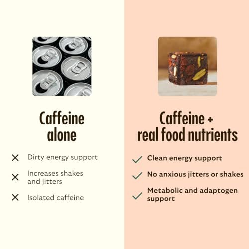 GEM Energy Caffeinated Chocolate Bite | Holistische, anhaltende Energie | Unterstützt Stoffwechsel, Ausdauer & Durchhaltevermögen | 40 mg Koffein, Ginsengwurzel, L-Theanin | Schokolade Kakao Meersalz | 7 Portionen