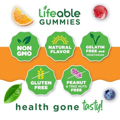 Lifeable Teens Biotin 10000 mcg Gummis | Vitamin B7 | Veganes Biotin-Präparat | Lecker schmeckende Biotin-Gummis für Haarwachstum, gesunde Haut und Nägel | Biotin-Vitamine für Teenager | 90 Gummis