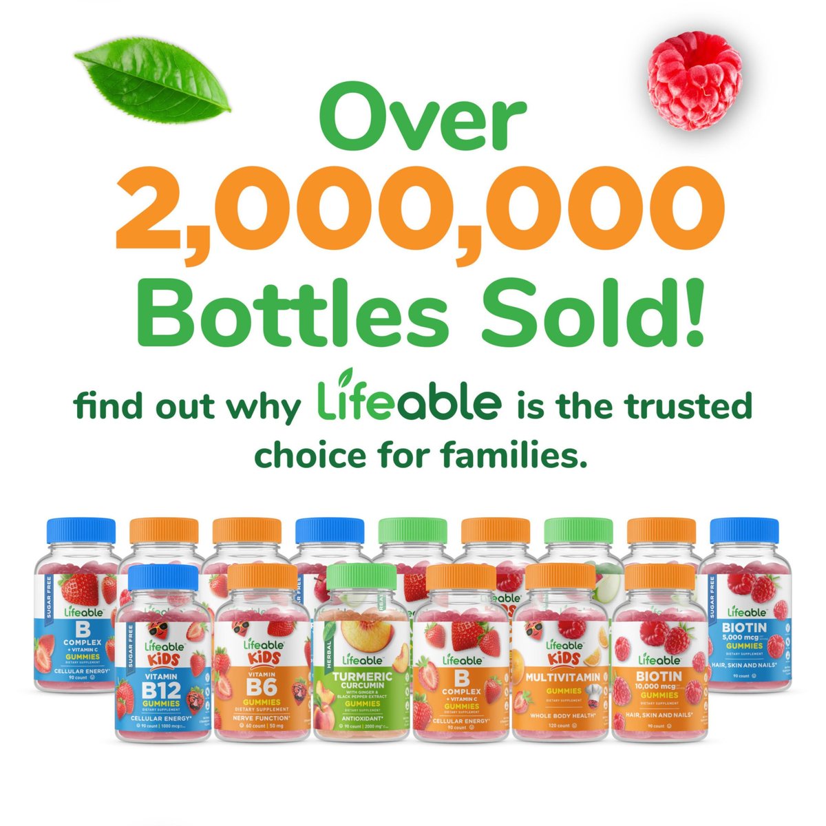 Lifeable Teens Biotin 10000 mcg Gummis | Vitamin B7 | Veganes Biotin-Präparat | Lecker schmeckende Biotin-Gummis für Haarwachstum, gesunde Haut und Nägel | Biotin-Vitamine für Teenager | 90 Gummis